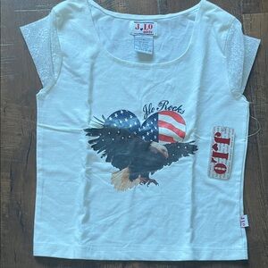 Jennifer Lopez Kids' White Eagle Graphic Tee